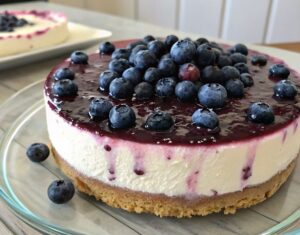 No Bake Blueberry Cheesecake